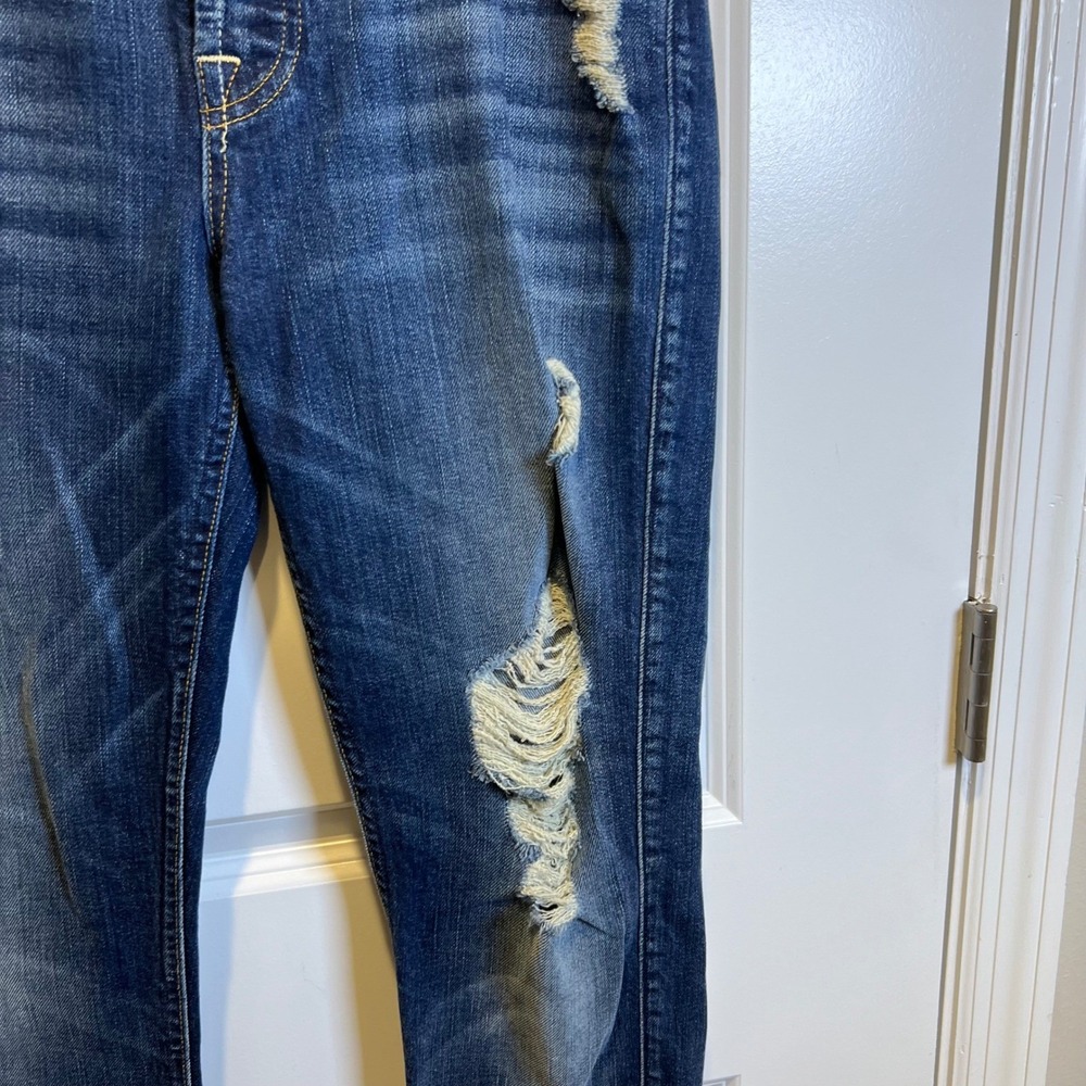 7 For All Mankind Women Josefina Jeans Distressed Boyfriend Blue 31 - Picture 3 of 16